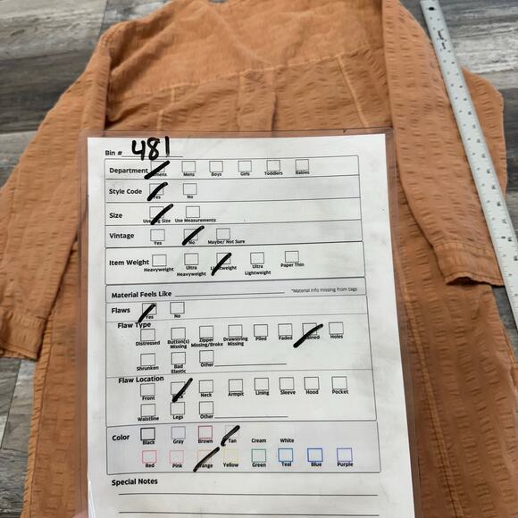 Pilcro and the Letterpress Seersucker Orange Womens XS Menagerie Boho Tunic Top - Picture 11 of 11